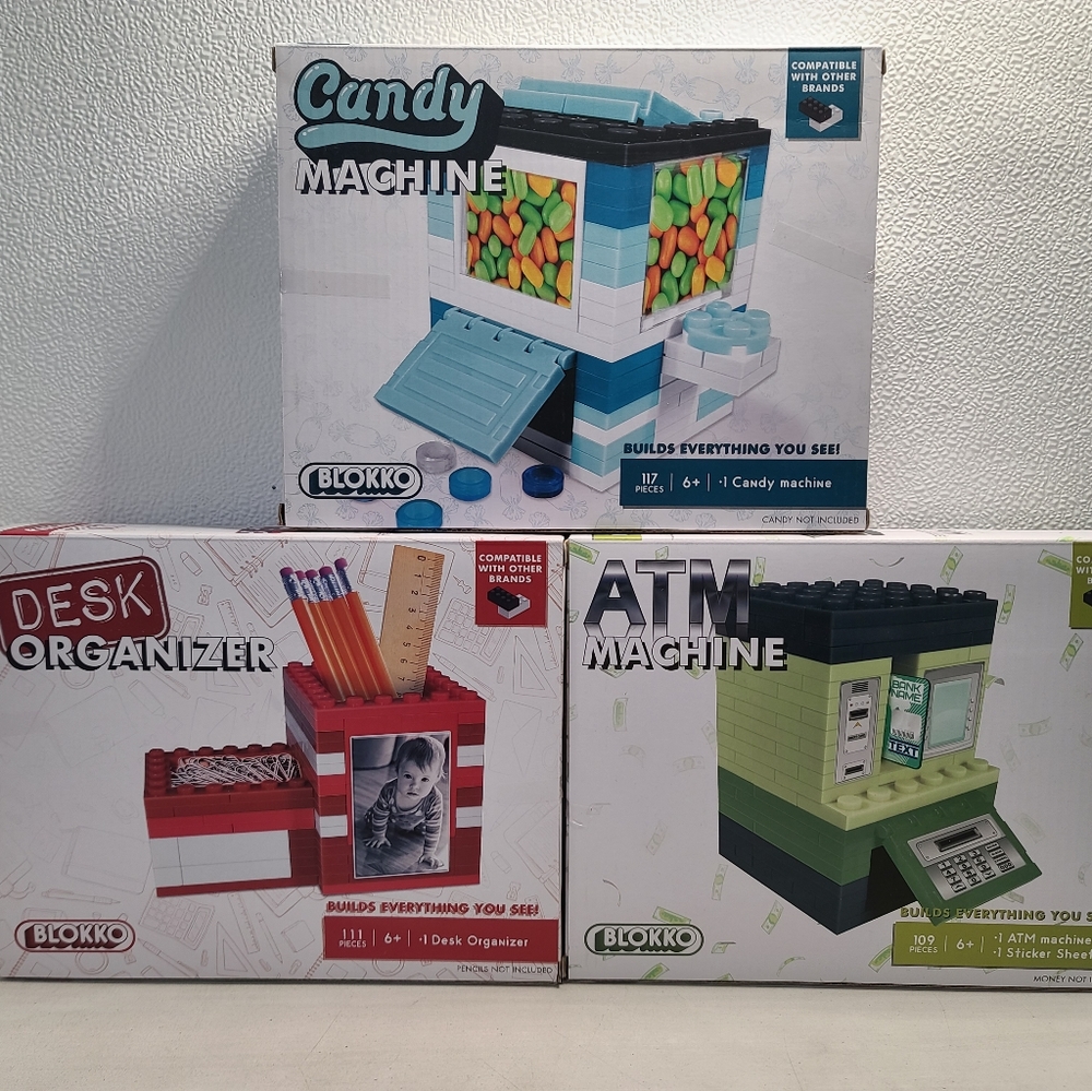 Blokko 3 Pack of Buildable Desktop Decor